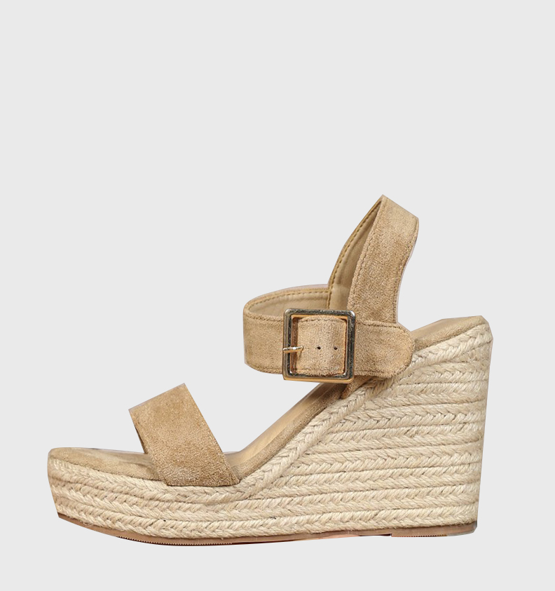 Espadrille Wedge Shoes - LIHUAMAO jute outsole pumps shoes women