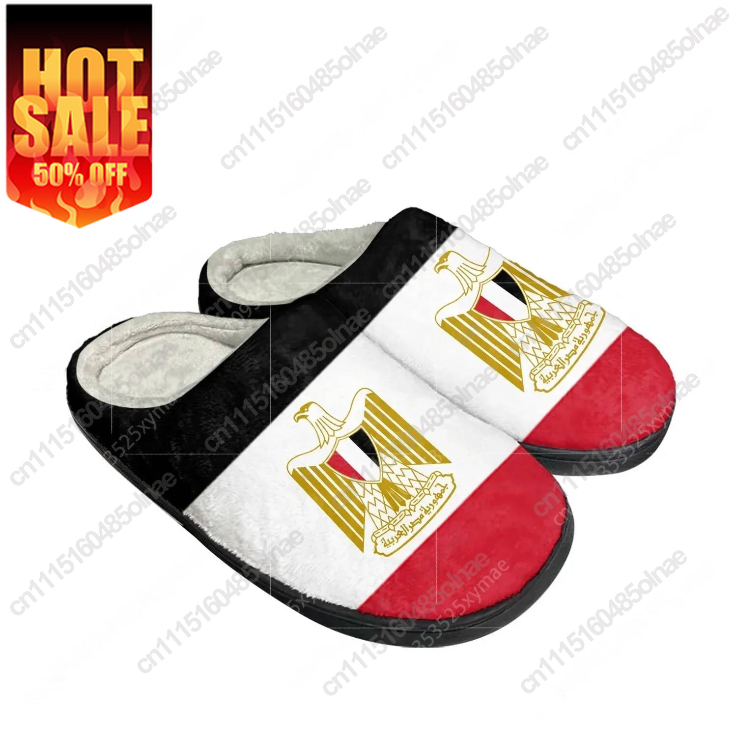 Women Shoes Egypt - Egyptian Flag Home Cotton Custom Slippers