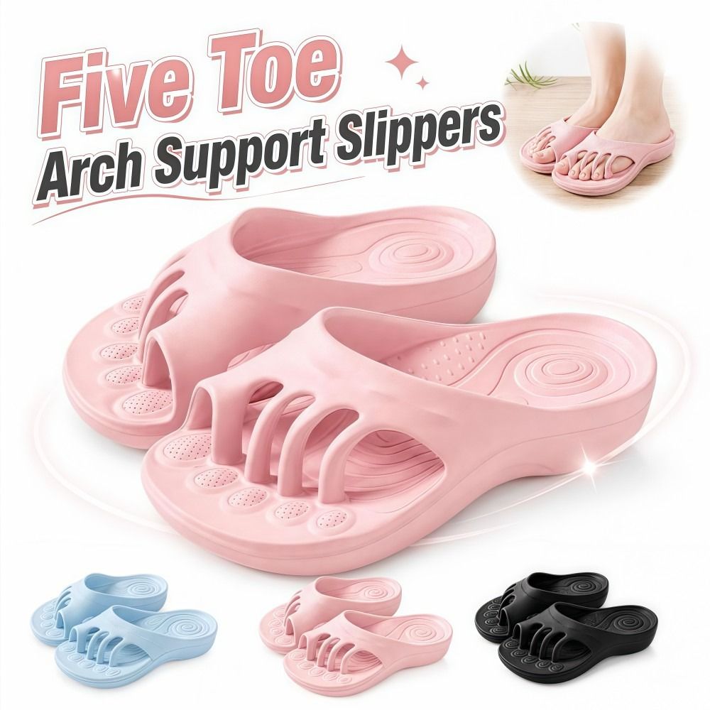 Women'S Shoes With Bunions - EVA Five Toe Slide Sandals Non-slip
