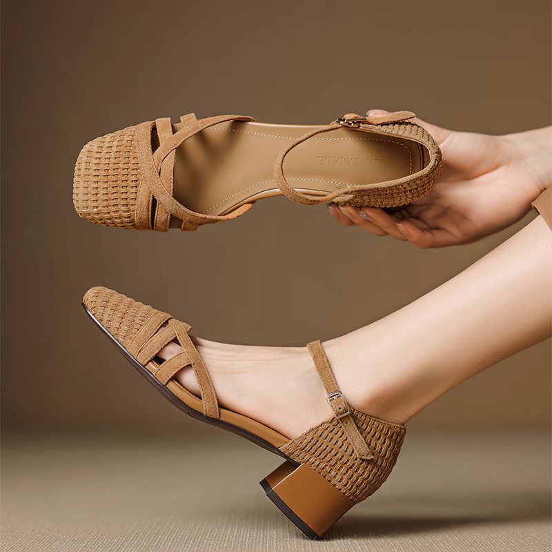 Women'S Shoes Toms - Retro Weave High Heel Sandals Women