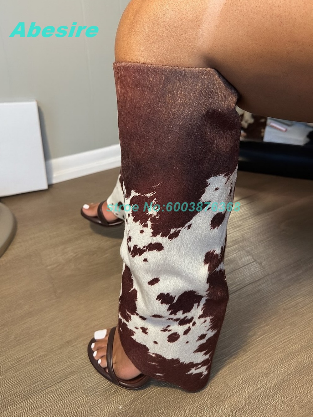 Cow Pattern Patchwork Suede Sa - đánh giá và giá Women Shoes Boots