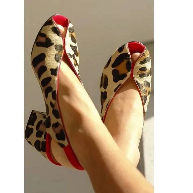 Leopard Print Peep Toe Slingba - đánh giá và giá Leopard Print Heels
