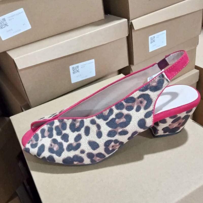 Leopard Print Peep Toe Slingba - đánh giá và giá Leopard Print Heels