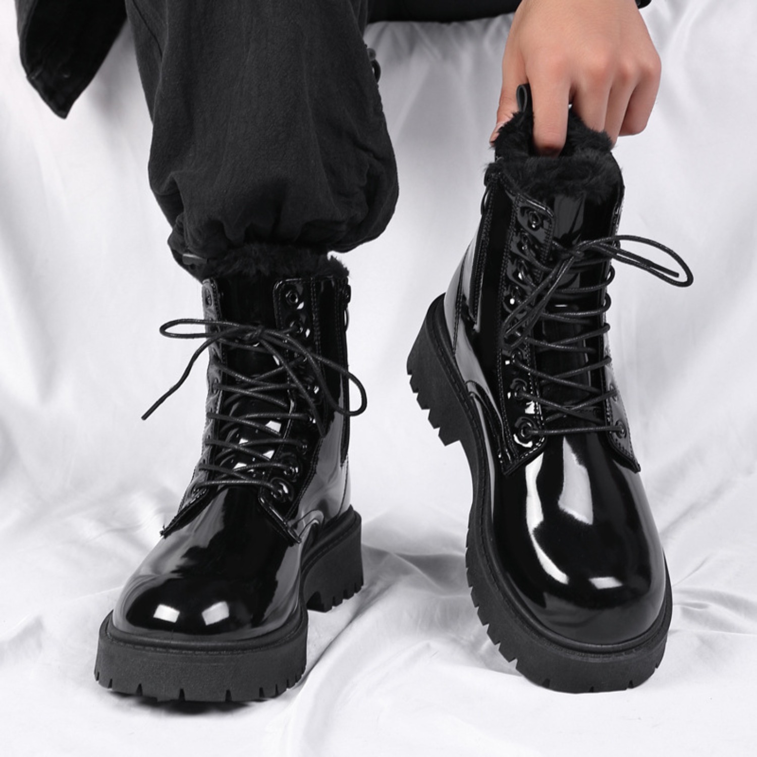 Men's warm plush high-top boot - đánh giá và giá Suede Ankle Boot