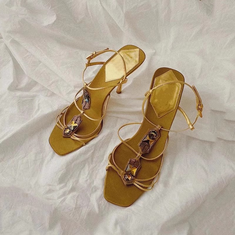 Golden Bling Egypt Rhinestone  - đánh giá và giá Women Shoes Egypt