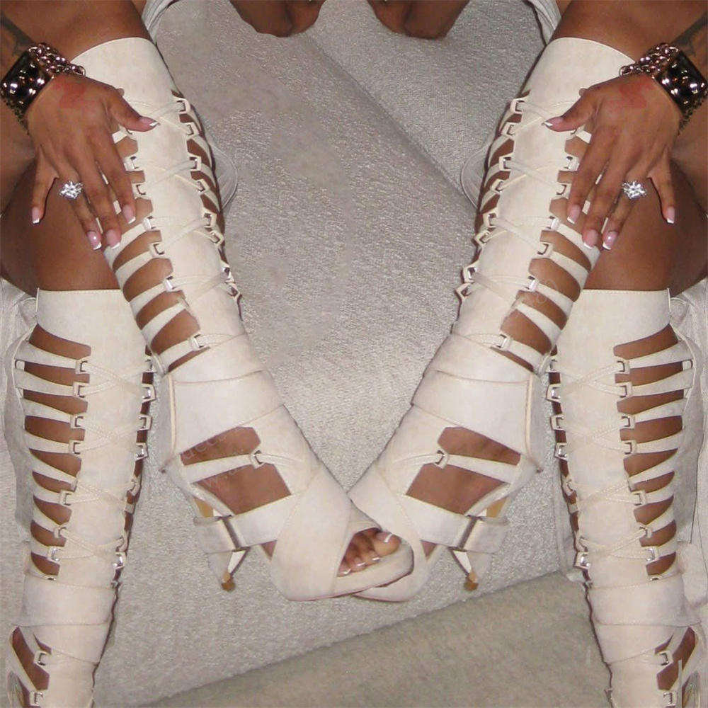 Gladiator Hollow Belt Buckle K - đánh giá và giá Women Shoes Boots