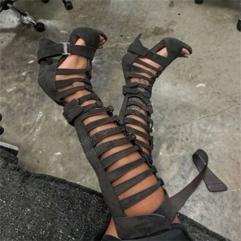 Gladiator Hollow Belt Buckle K - đánh giá và giá Women Shoes Boots