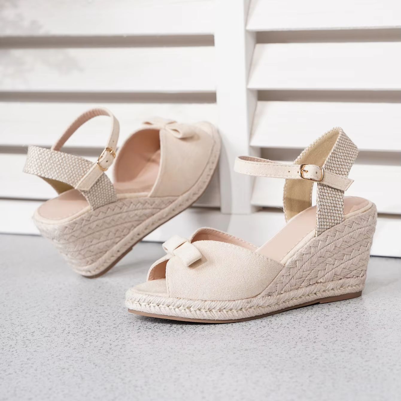 LIHUAMAO Pumps Women sheos pee - đánh giá và giá Espadrille Wedge Shoes