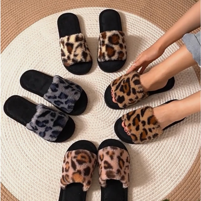 2025 Winter Warm Fluffy Furry  - đánh giá và giá Leopard Print Heels
