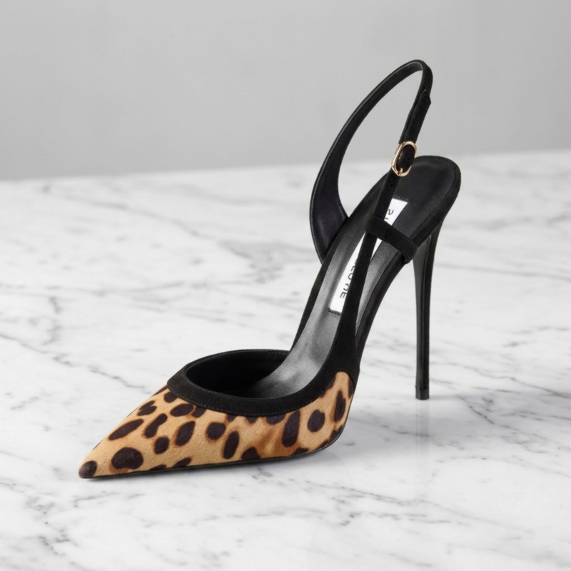 Yuejinlong #YJ26-802, Black Su - đánh giá và giá Leopard Print Heels
