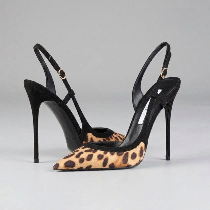 Yuejinlong #YJ26-802, Black Su - đánh giá và giá Leopard Print Heels