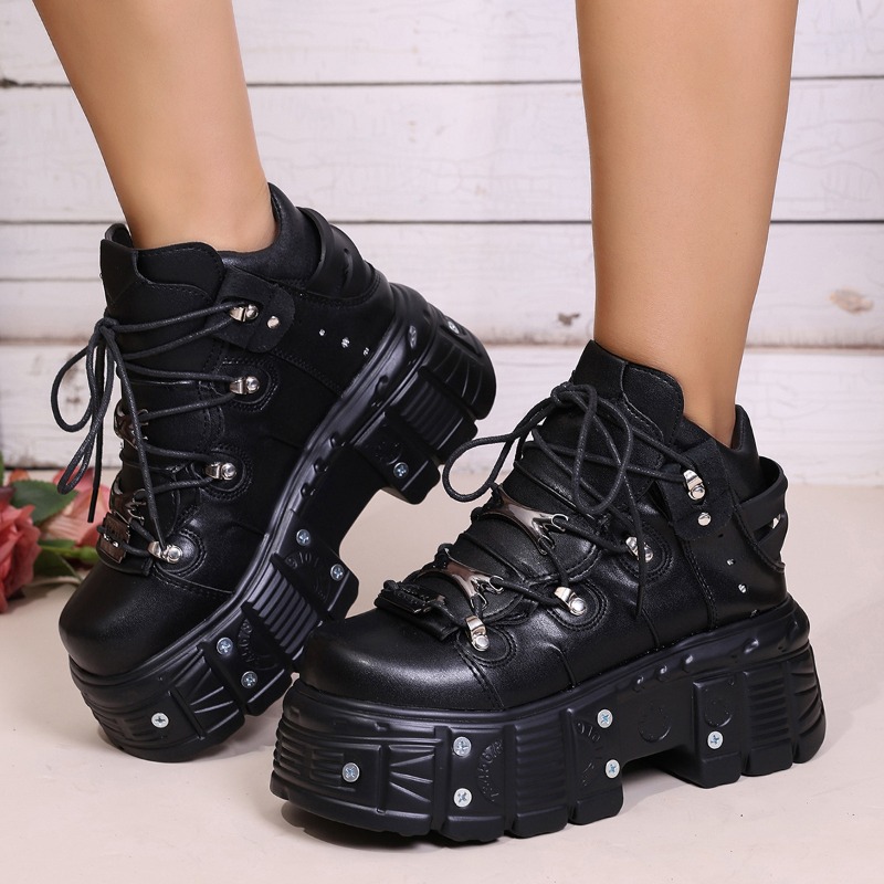 New Women Shoes Punk Style Lac - đánh giá và giá Suede Ankle Boot
