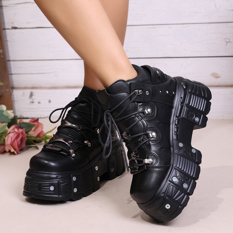 New Women Shoes Punk Style Lac - đánh giá và giá Suede Ankle Boot