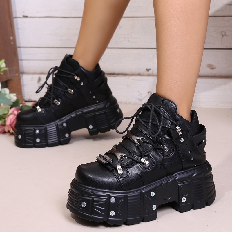 New Women Shoes Punk Style Lac - đánh giá và giá Suede Ankle Boot