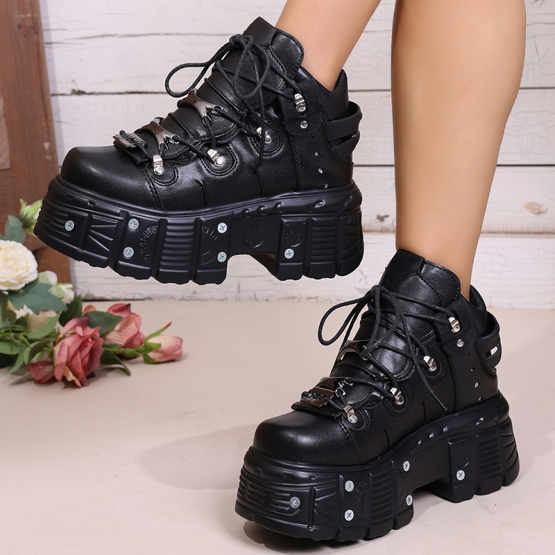 New Women Shoes Punk Style Lac - đánh giá và giá Suede Ankle Boot