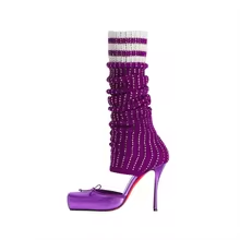Butterfly-Kont Square Toe Knee - đánh giá và giá Women Shoes Boots